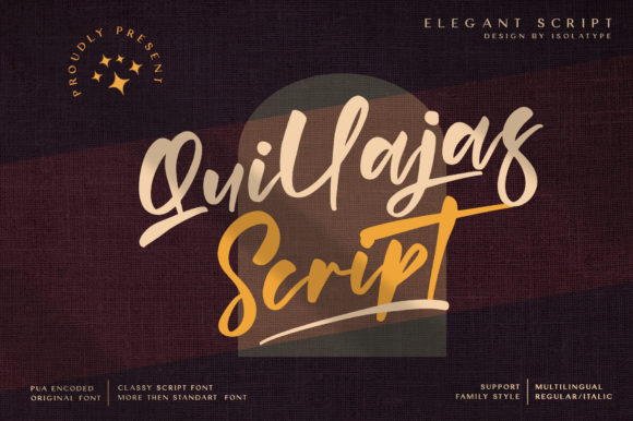 Quillajas Script: Elevate Your Visual Design